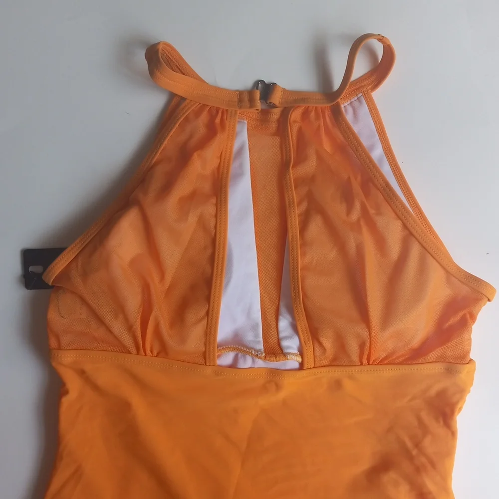 ORANGE ONE PIECE BATHING SUIT SIZE M